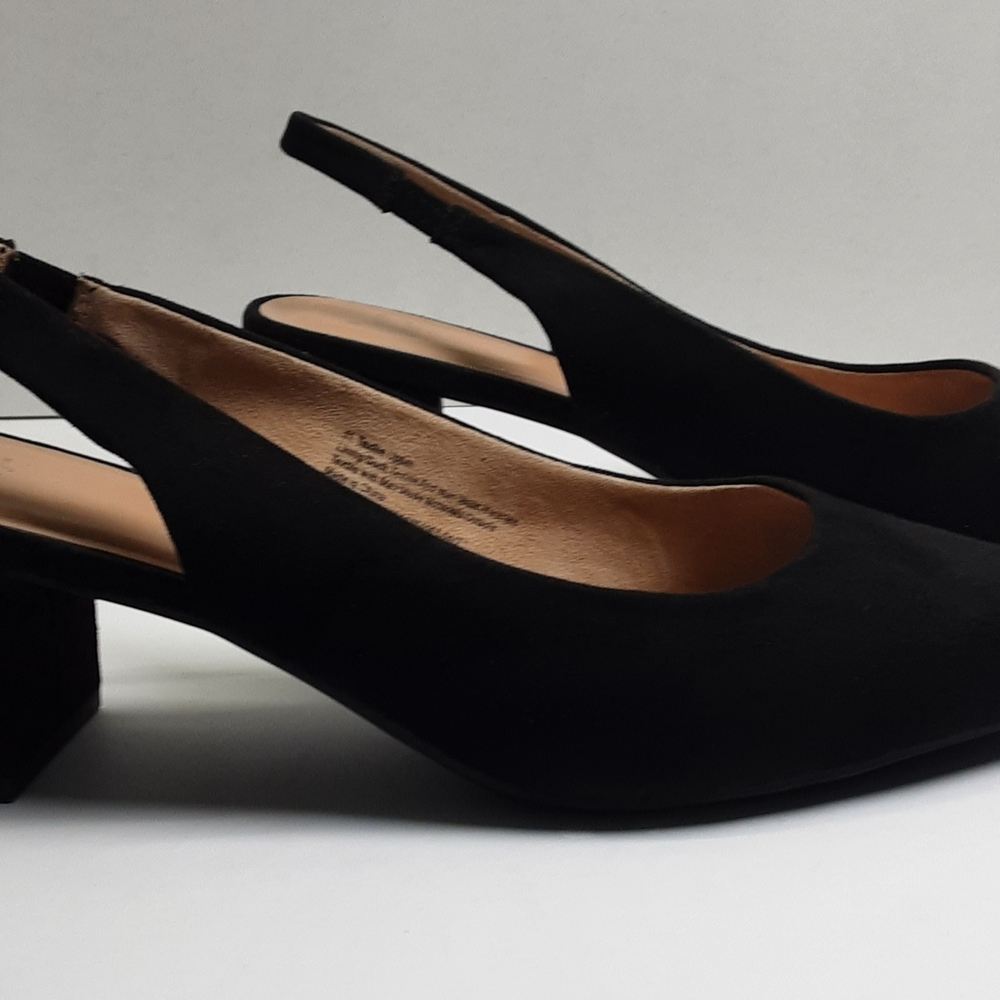 A New Day Elegant Black Slingback Heels - Picture 2 of 6